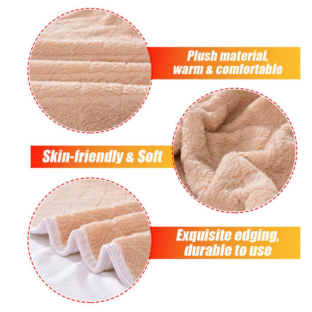 180*80cm/180*150cm Soft Flannel Heated Blanket Cover 4-Speed Temperature Control Winter Body Warm Mat Electric Heating Blankets