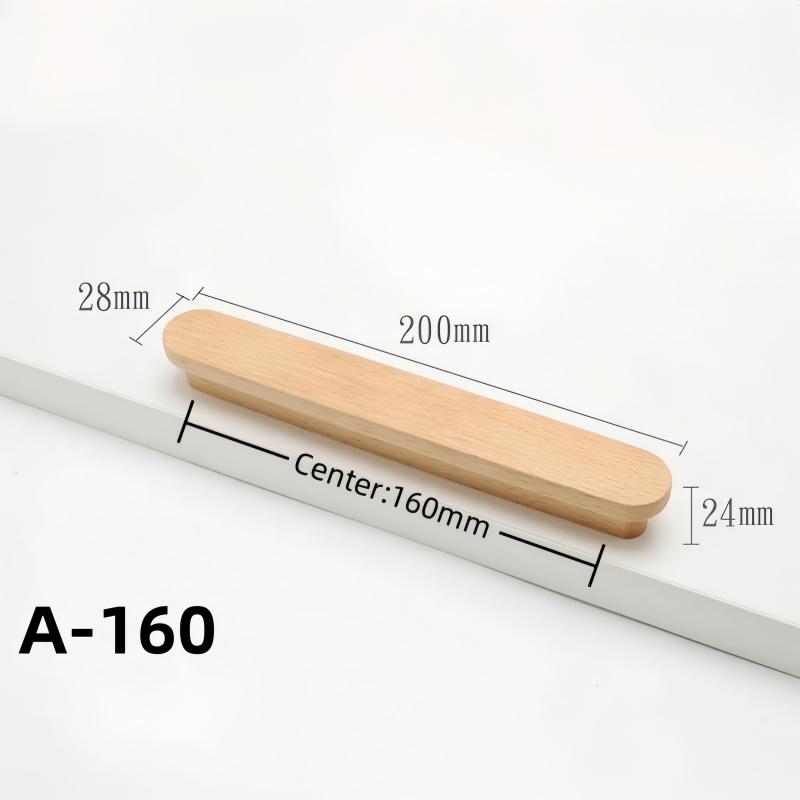 1 Stück Walnuss Holz Möbelgriffe Schubladenknöpfe Küchenschrankknöpfe Lange Schränke und Schubladen für Griffe Kleiderschrankgriffe