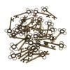 30 Pieces Ethnic Key Hollow Charm Pendant Jewelry DIY Makings Gold
