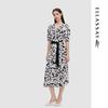 ELLASSAY Women's Waist-Cinching Slimming Floral Dress