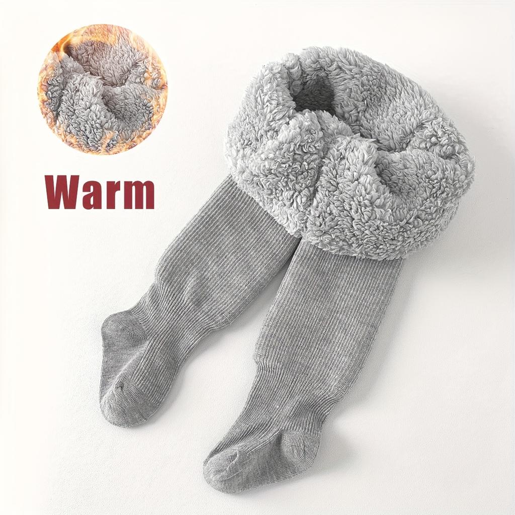 Winter Infant Baby Girls Polar Fleece Lining Stripes Leggings Plus Thick Warmth Cotton Tights Toddler Kids Keep Warm Pantyhose
