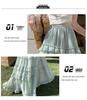 Women's French Ruffled Chiffon A-Line Dress - Slimming High Waist Fairy Skirt for Spring 2026