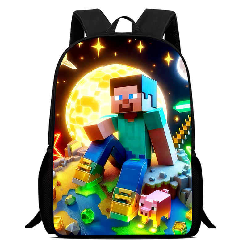 Minecraft Printed Backpack Children'S Elementary School Bag