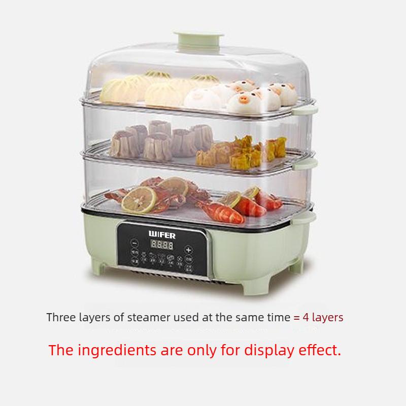Four Layer Large Capacity Household Breakfast Automatic Power Off Steaming Box Steam Pot Multi functional Electric Steamer