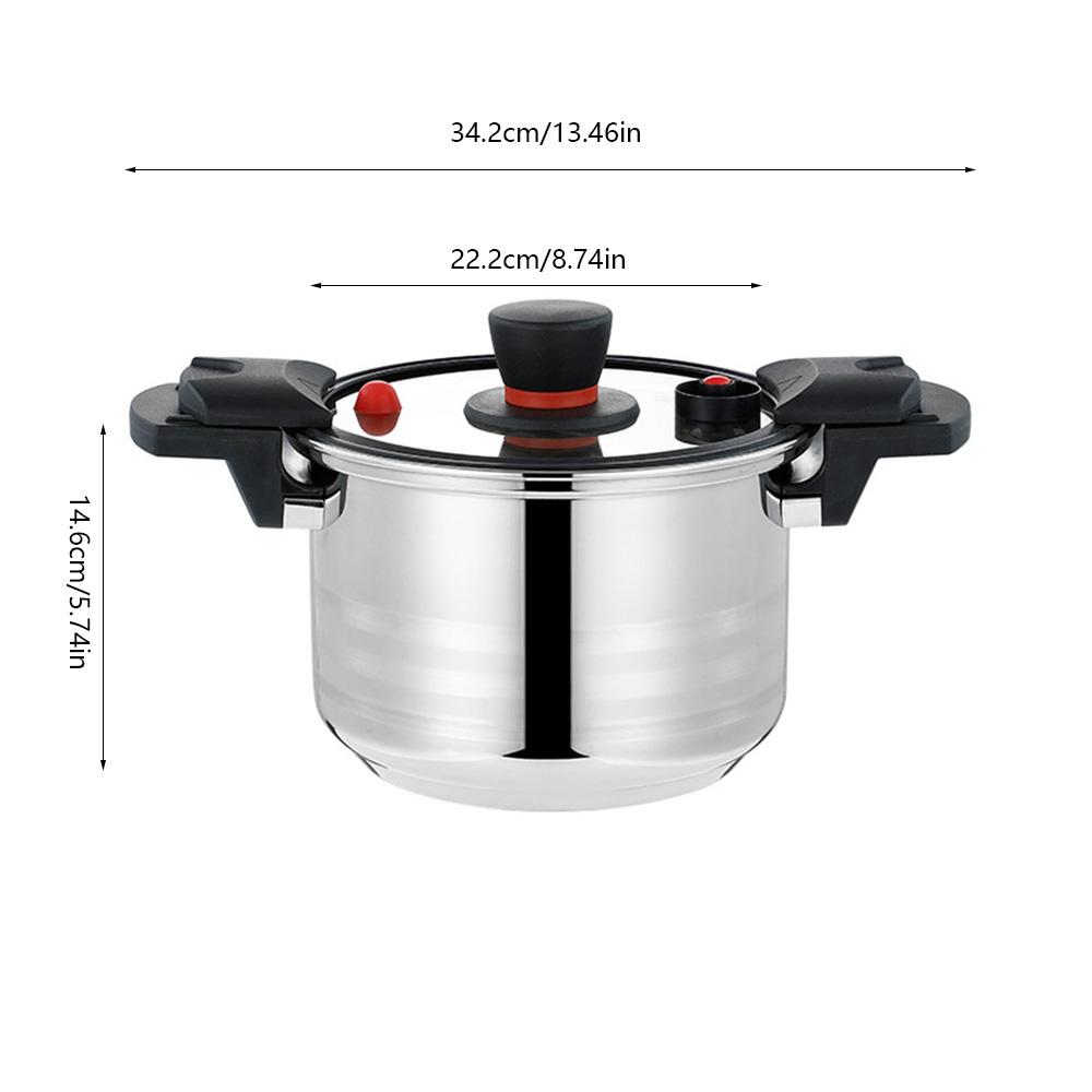 

1pc Stainless Steel Micro-pressure Pot With Double Ears, Soup Pot, Stew Pot, Multifunctional Pressure Cooker, Induction Cooker