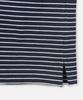247Silijeu Usa Cotton 20-Count Striped T-Shirt Navy