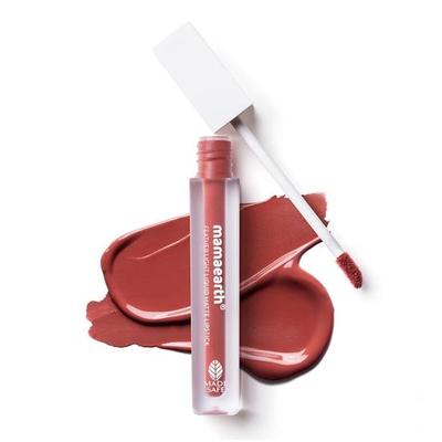 Feather Light Liquid Matte Lipstick with Coconut & Vitamin E for 16-Hour Long Stay (Weightless & Non-Drying) - 02 Nude Punch - 3.5 Ml