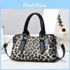 Capacity Trendy Large Shoulder Bag In Leopard Print For Daily Urban Use Women By
