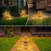 1PC Iron Solar Lantern Outdoor Solar Powered Garden Light Pathway Patio Yard Balcony Decorative Weatherproof Landscape Lighting