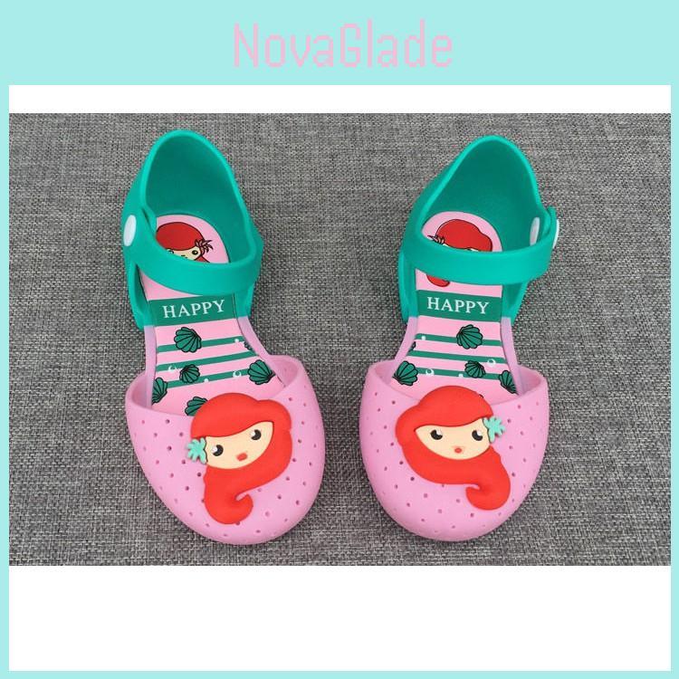 Stylish Mini Melissa Mermaid Jelly Girl Baby Princess Shoes Sandals With Durable Jelly Material