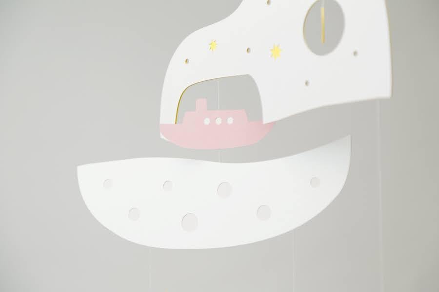 Mobile "The Little Mermaid" Baby Gift for Girls, W30cm x H50cm, Made in Japan