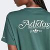 adidas Originals Alphabet Mini-Logo Bequemes Sportliches Atmungsaktives Kurzarm-T-Shirt Damen Oberteile Grün IX3540