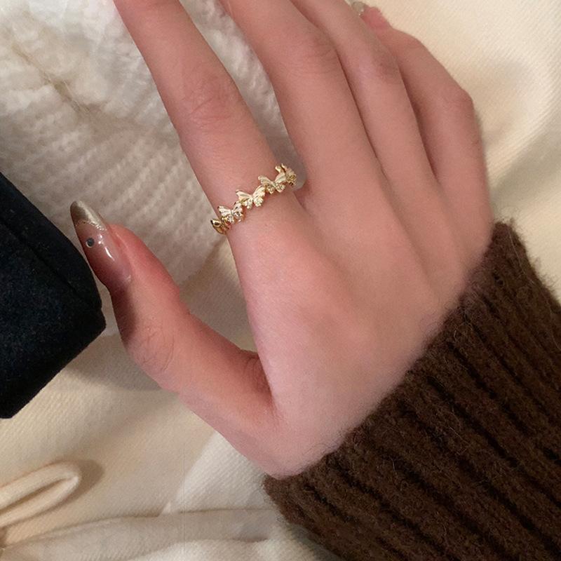 Niche Design Sense Bow Ring Women'S Light Luxury Elegant Gentle Temperament Simple And Versatile Fashion Ring Ring