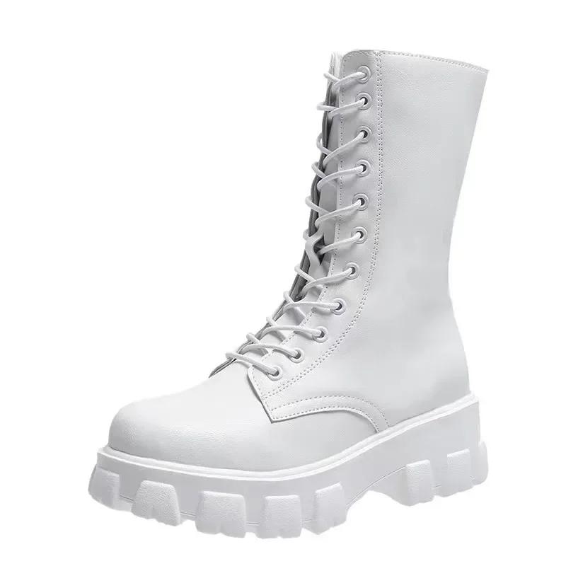 Winter New Women Casual Boots Fashion Warm Boots Top Quality Pu Leather Platform Military Boots Size 35-40 Women