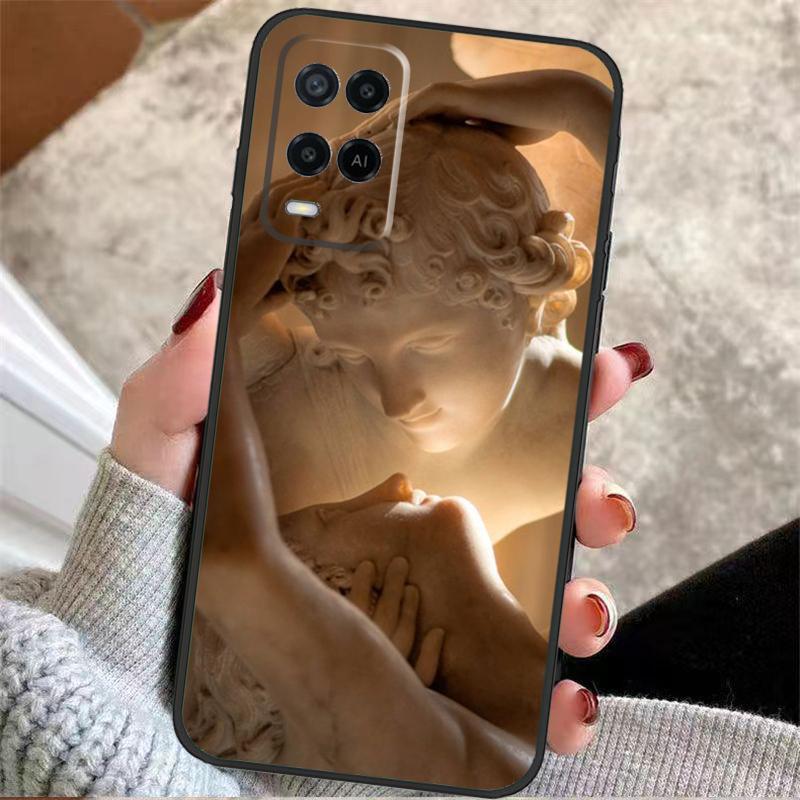 Angel Cupid Art Paint Case For Oppo A57 A17 A77 A40 A78 A54 A74 A94 A76 A16 A96 A18 A60 A80 A38 A58 A98 A15 A5 Pro