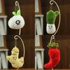 Realistic Plush Garlic Keychain Stuffed Vegetable Toy Cute Mini Bag Charm 8-16 Cm