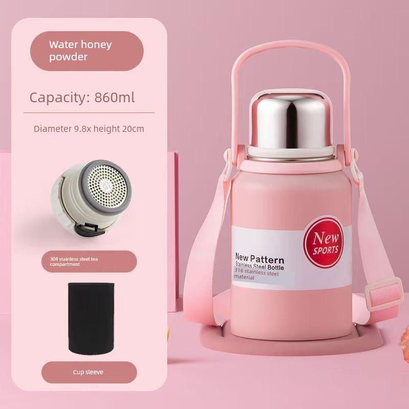 Stainless Steel 316 Large Capacity Vacuum Cup for Male and Female Students Good-looking Tea Cup Portable Car Outdoor Kettle