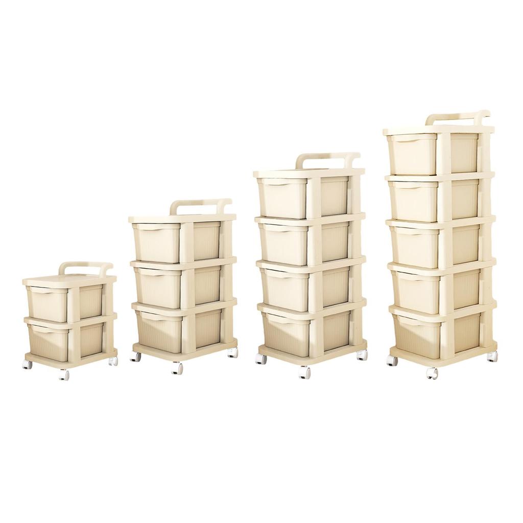 Cart with Storage Drawer, Rolling Wheels, Space-Saving Craft Container,