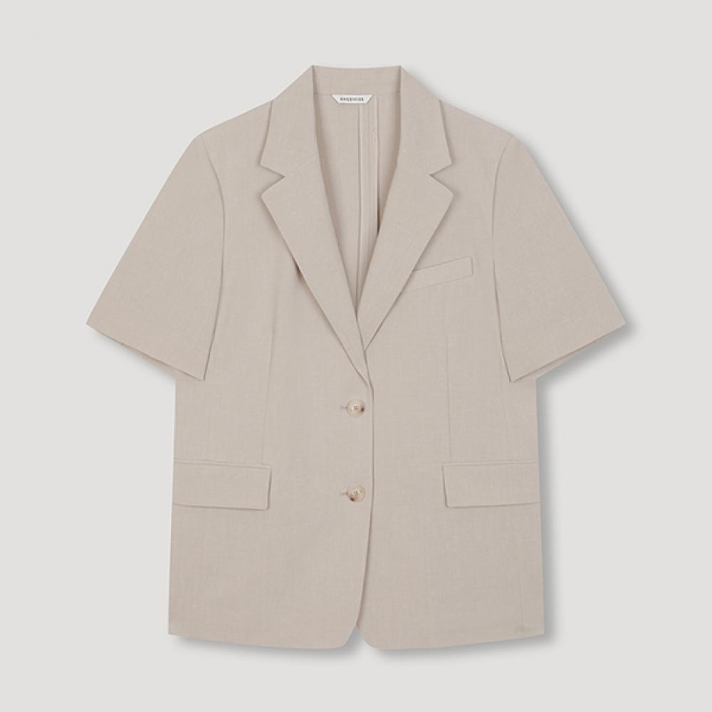 

She S miSS Linen Blend Single Jacket SwSjkn21050 Be beige/55