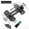 Stainless Steel 90° Right Angle Door Latch: Anti-Theft Sliding Bolt Lock