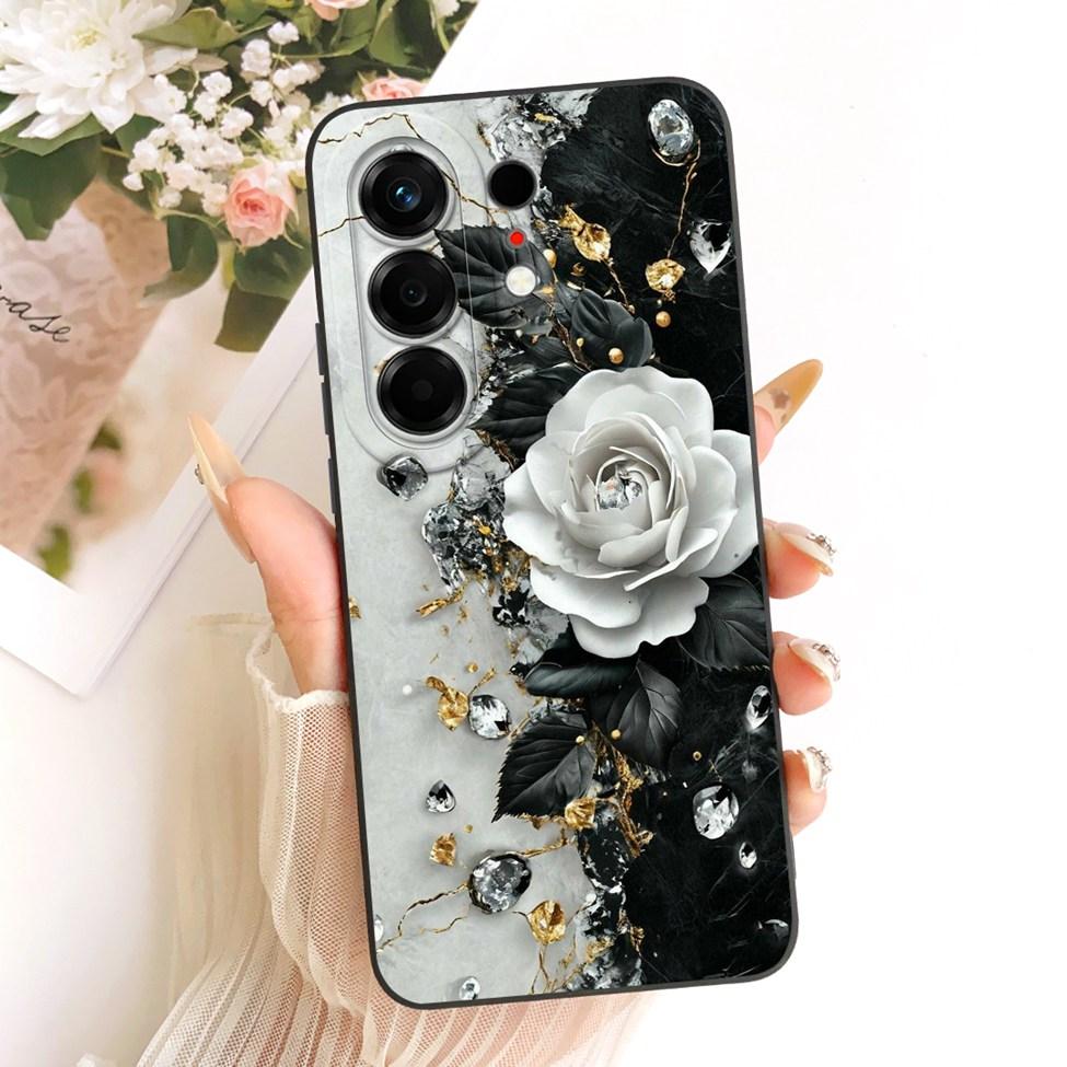 Hülle Für Tecno Camon 50 4G Cover CN5 Luxus Mode Blumen Kawaii Niedlich Bemalt Stoßfest Silikonhülle Für Techno Camon 50 4G