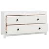 821775 vidaXL Armoire latérale Blanc 100x40x54 cm Bois de pin massif