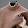 Men's High Collar Pullove Sweater Winter Arrival Embroidery Plush Thickened Warm Casual Fashion Men's Wear
