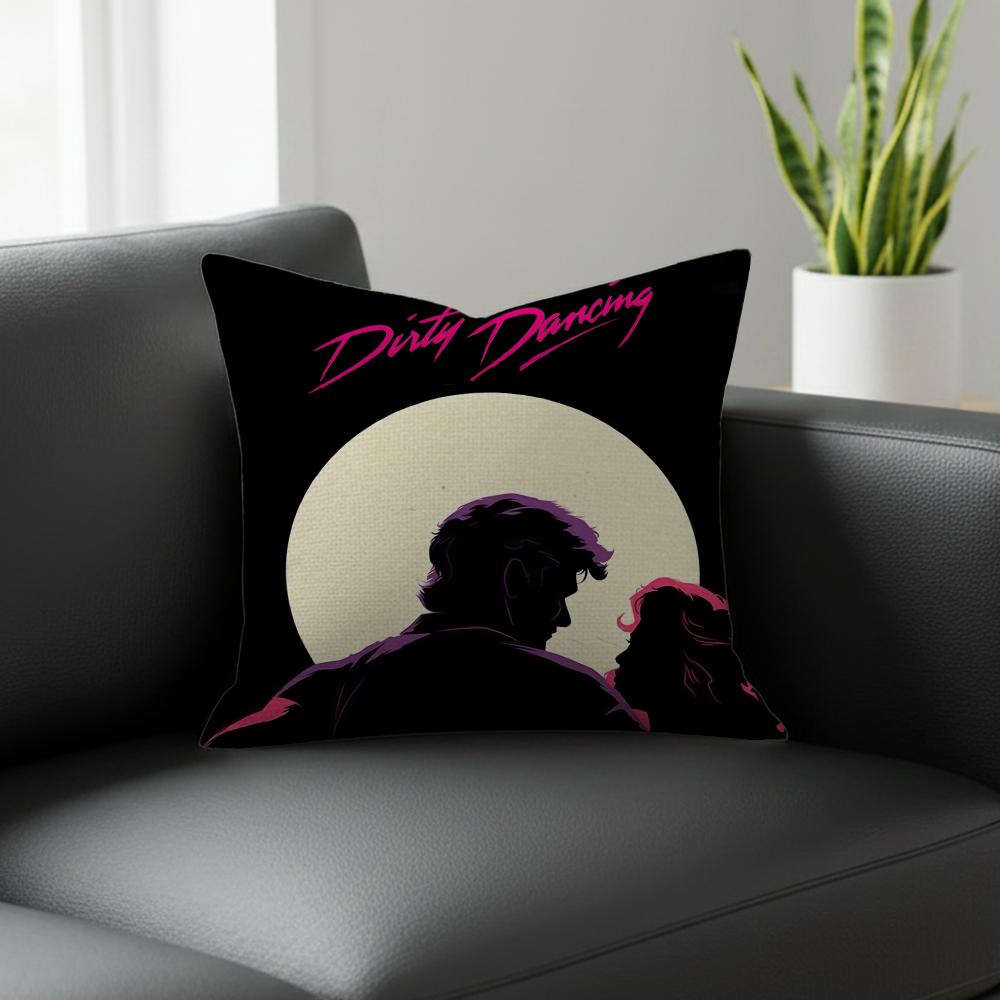 Movie Dirty Dancing Cushion Cover Natural Linen Pillowcase Set AllinOne Decor for Sofa Bedroom Chair