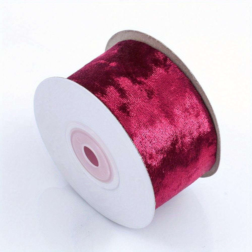 1roll Velvet Ribbon Wide Wired Velvet Ribbon for Wreaths Flower Bouquet Photography Dress Sash Wedding Decor 10 Yards Gift Packing Tape
