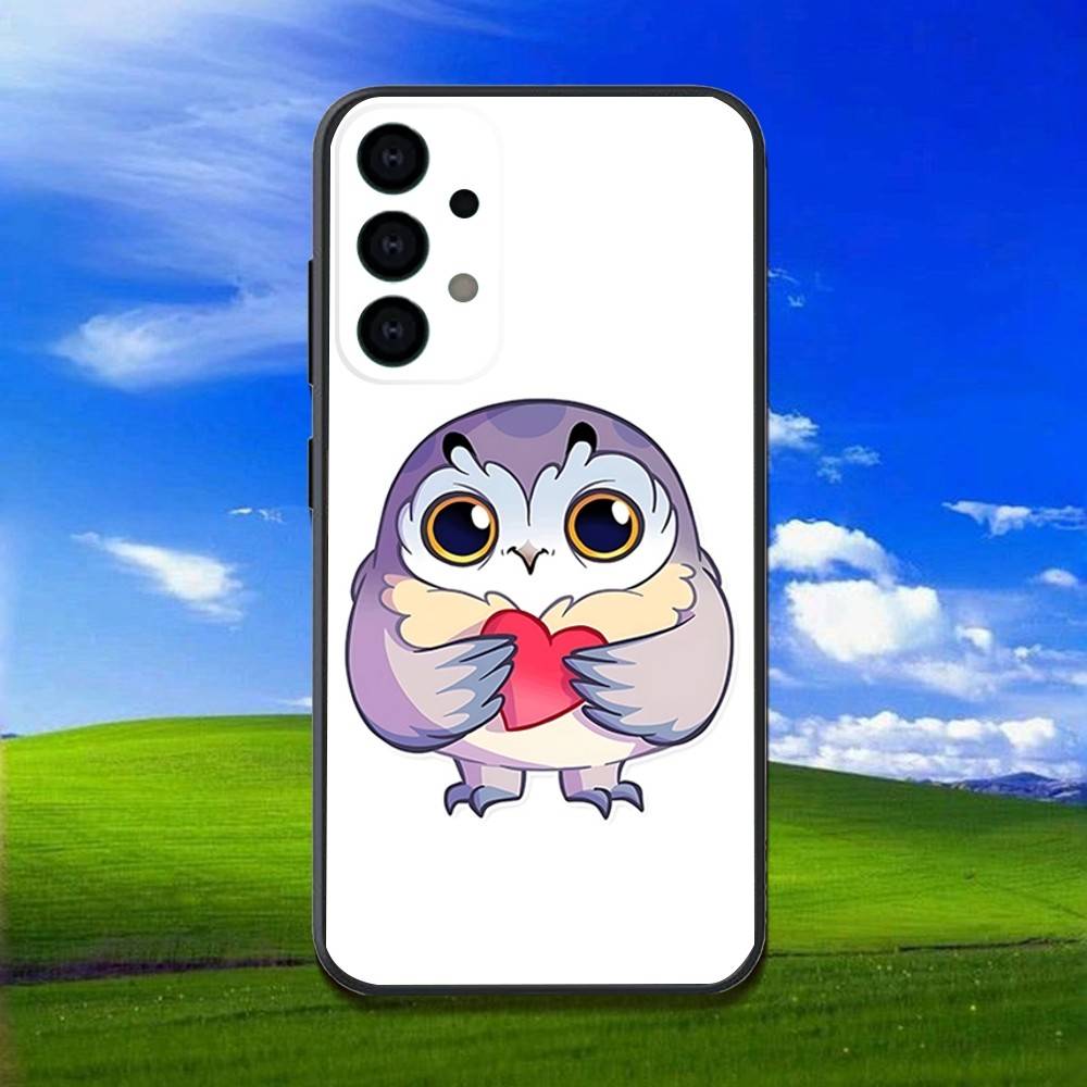 Cartoon Owl Cute Phone Case For Samsung Galaxy A13,A21s,A22,A31,A32,A52,A53,A71,A80,Soft Black Shell Samsung a20s