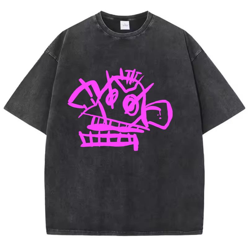 

Unisex Arcane Jinx Game Fans Lover Gifts Washed Shirt Harajuku TShirt for Men Women Short Sleeve High Quality Cotton Tees S