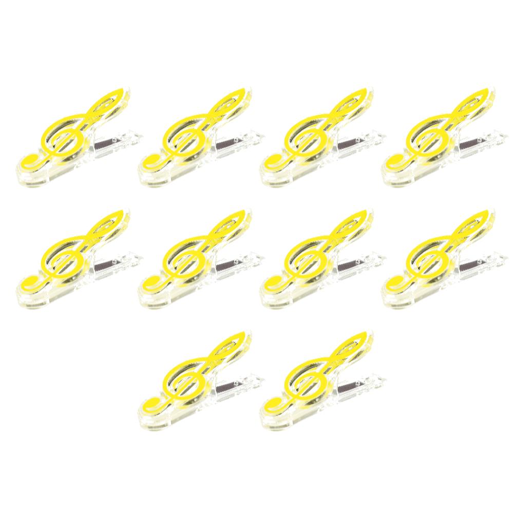 10Pcs Plastic Creative Music Paper Clips Musical Notes Paper Clip Holder Clamps Bookmark Office School Stationary Students Gifts