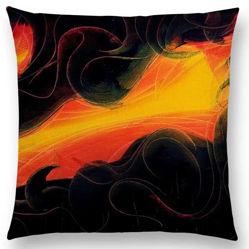 Neuankömmling Abstrakt Gedruckt Flexibel Freiheit Wunderschöne Elegante Linien Farbenfroh Herrlich Layering Kissenbezug Sofa Wurfkissen