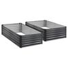 2 Pack Galvanized Raised Garden Beds, 2030 X 1020 X 460 Mm, Rectangular Metal Planter Boxes Kit Outdoor, Elevated Planting Box with Gloves, Alu-Zinc,