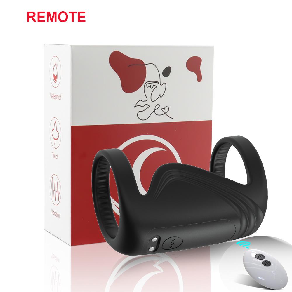 APP Remote Control Wearable Penis Sleeve Cock Ring Vibrator Men Couples Vibrating Rings Penis Delay Trainer Stimulator Sexy Toys Delayed ejaculation