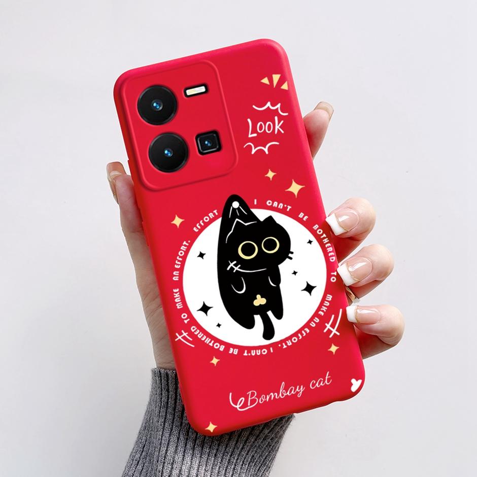 For vivo Y35 4G Protective Case For vivo Y35 4G Fashion Cartoon Phone Cases For vivo Y35 4G Beautiful Painting Back Cover Coque