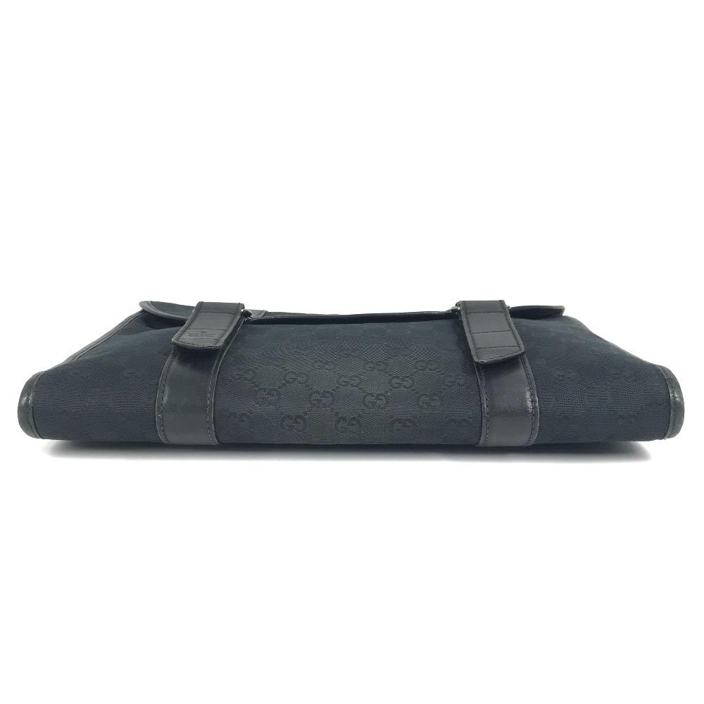 GUCCI 145852  Logo GG Bag Pouch Flap Cluch Bag Clutch bag GGCanvas/Leather Black