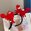 Cute Cartoon Crayfish Headband: Plush Animal Crab Hairpin for Selfies