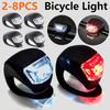 1-4 Paar LED-Fahrrad-Vorder- und Rücklicht-Set aus Silikon, 3 Modi, wasserdicht, MTB, Berg, Rennrad, Fahrrad-Scheinwerfer, Rücklicht, Warnlampe