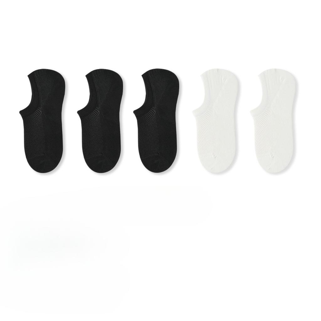 5 Pairs of Men's Summer Thin 7A Antiseptic and Deodorant Cotton Sweat Absorber Mesh Can Not Fall Off The Heel Socks