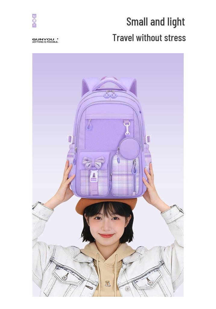 Cross-Border E-Commerce Stylish 3-Piece Large-Capacity Backpack Set for Primary & Junior High School Girls