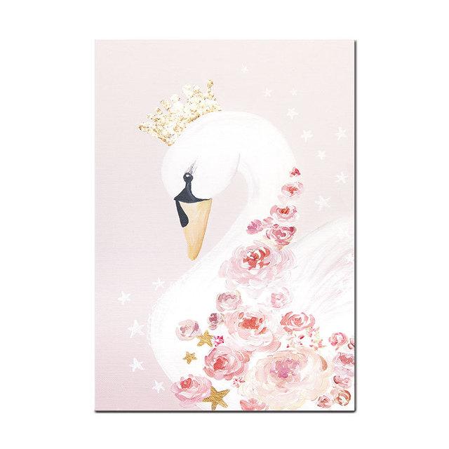 

Мечта Кролик Фея для девочек мультяшная подвесная картина Единорог детская комната детский сад картина маслом декоративная картина на холсте 21*30cm