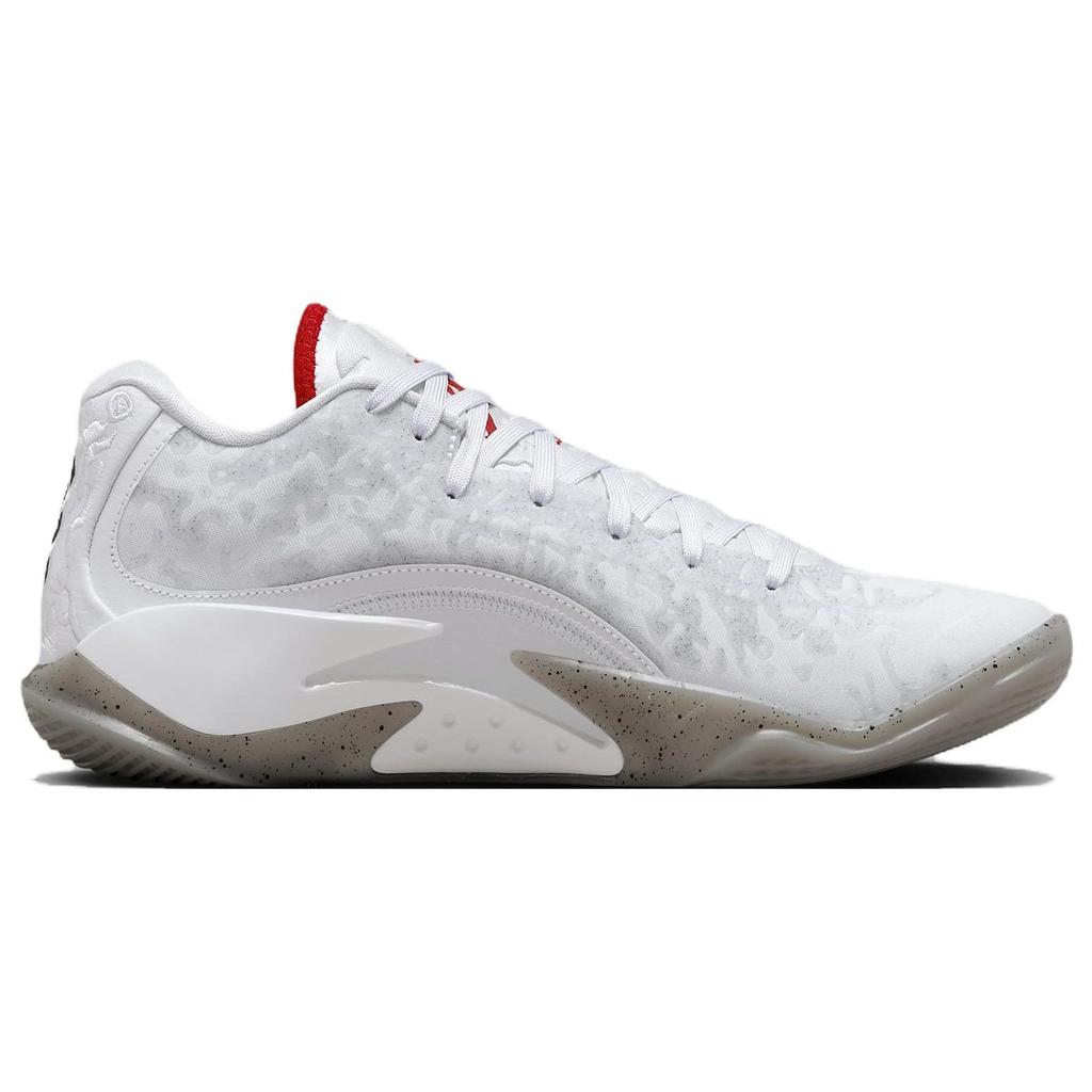 Air Jordan Zion 3 Fresh Paint Men Sneakers White University-Red Cement-Grey DR0675-106