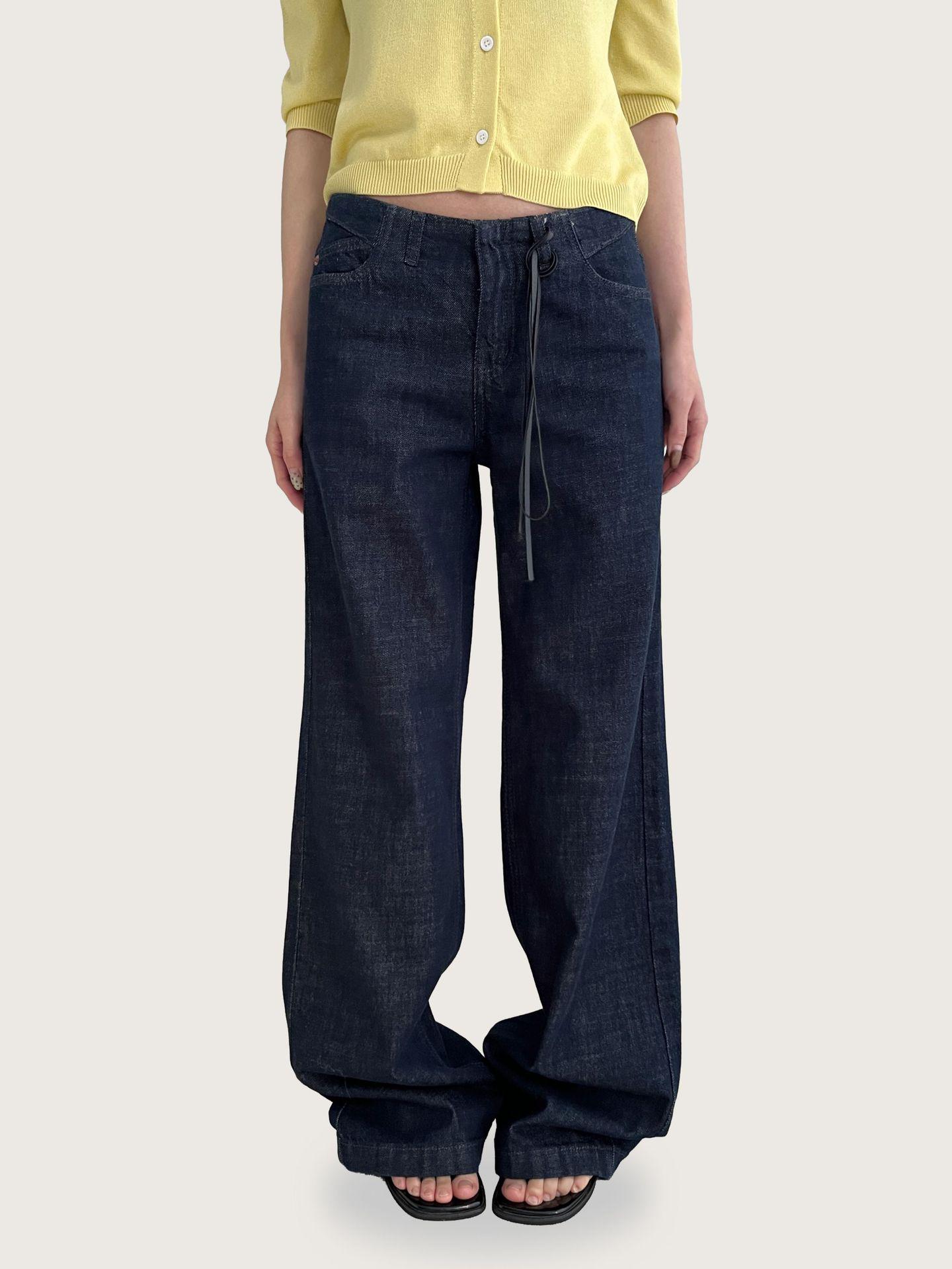 Yuyi Spring 2026 Women s American Style Low-Waist Retro Straight-Leg Jeans (CX0302) Small