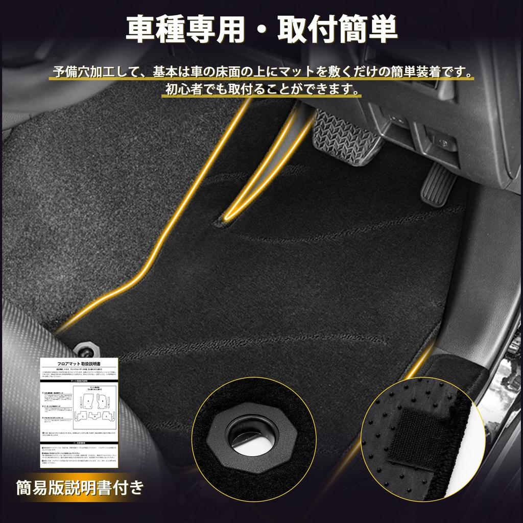 Pattern AUTO SPEC Toyota Land Cruiser 250 Series Floor Mat Second Side Step Dress Up Land Cruiser250 GDJ250W TRJ250W Type April 2024 Current Entrance