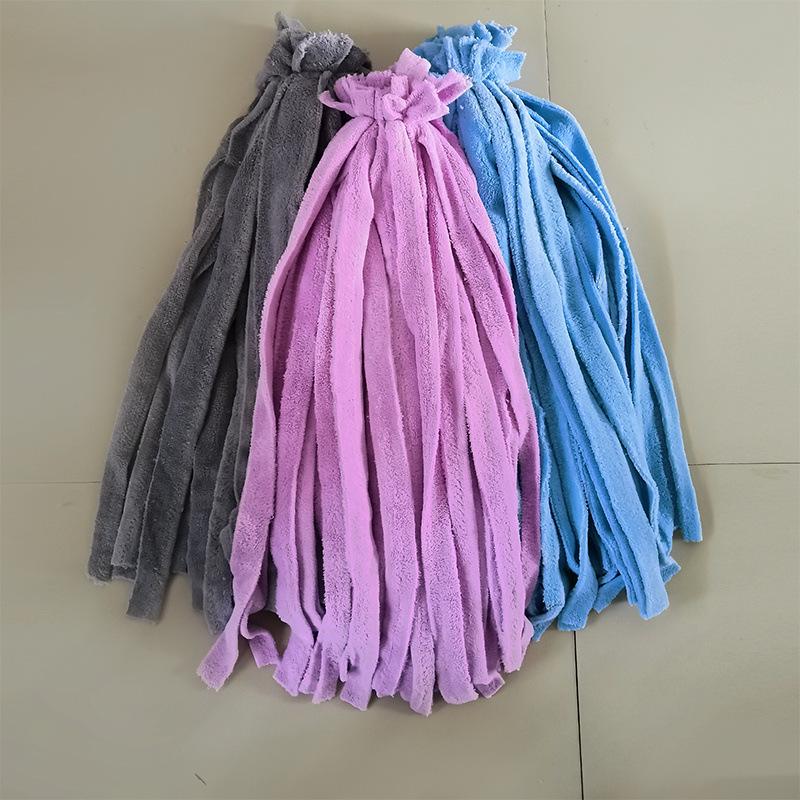 Хлопковая швабра с деревянной ручкой и круглой насадкой