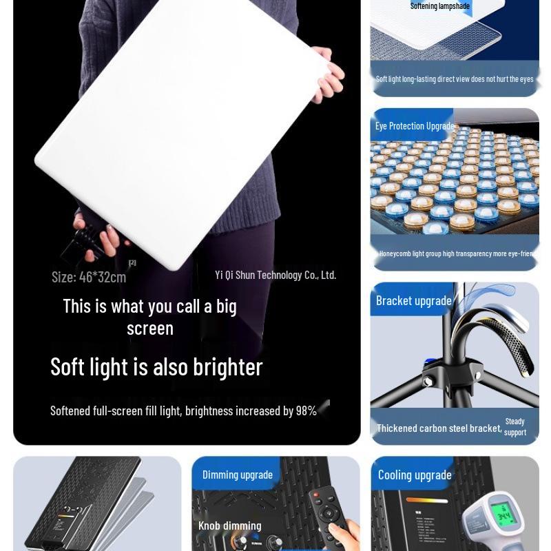 Pro Stream & Fotografie LED-Softlicht für Indoor-Videos & Beauty-Aufnahmen