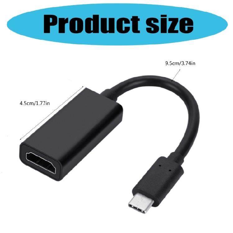 Type C To HDTV Adapter 4K Video Sound Sync USB C to HDTV Adapter 4K@60Hz Type C to HDTV USB C Adapter for PC Laptop