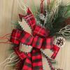 New Nordic Rattan Flower Wreath: Half Circle Bow Wall Ornament for Christmas Decor