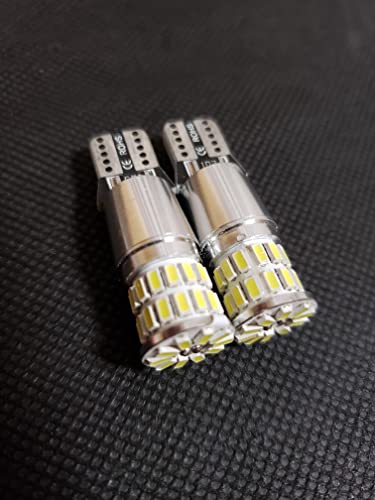 12V 24V Compatible T10 Position LED Truck Car Position Lamp Position Bulb Small White Super Bright 2 Pieces (White)